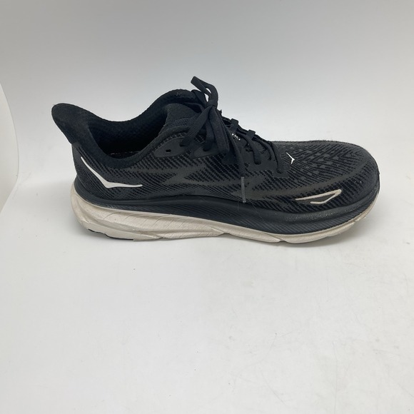 Hoka One One Sneakers Womens 8 B Clifton 9 1127896 BWHT Black Running Gym Shoes - Picture 6 of 10